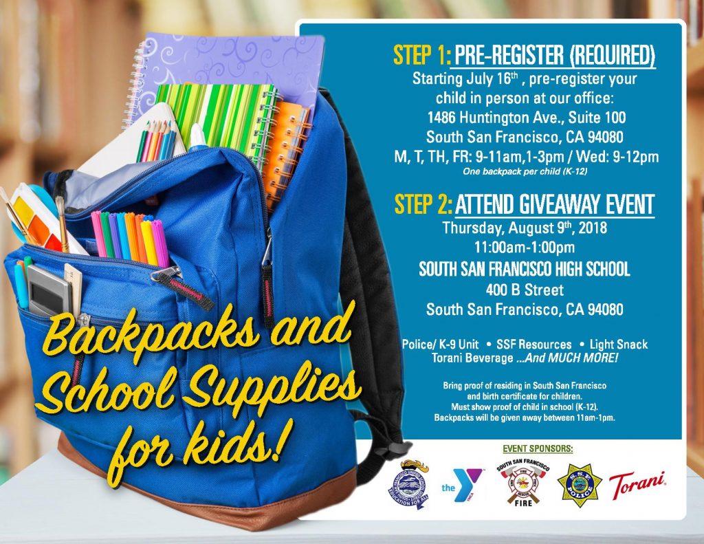 PreRegister NOW for Backpack Giveaway Event on August 9th Everything