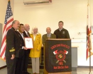 California State Senator Leland Yee presents the city with a Certificate of Recognition from Ca State Senate