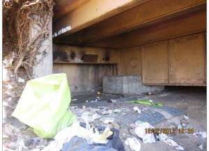 Homeless Camp beneath the overpass Hwy 101