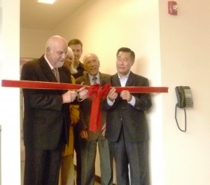 SSF Mayor Rich Garbarino, along with other councilmembers and CA Senator Yee during the Ribbon Cutting Ceremony