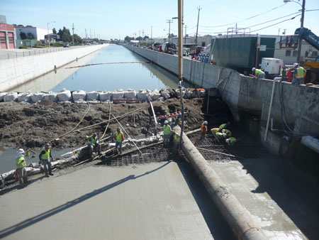 Colma Creek Flood Control Project has been completed