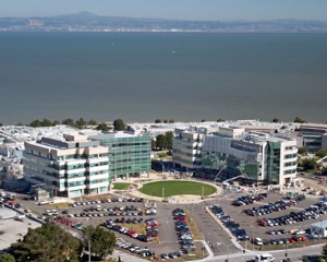 Genentech's campus in South San Francisco offers excellent views of the San Francisco Bay.Photo: MPA Design