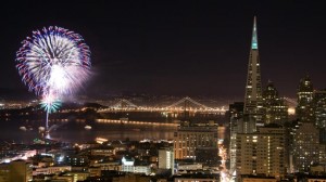 Fireworks at the San Francisco Embarcadero