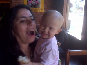 Juliana with her Grandmother Toni Ann, a long time waitress at The Garden Club