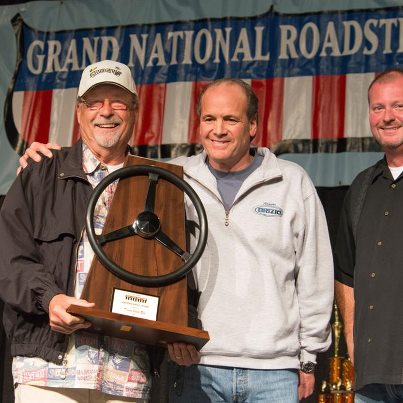 Congratulations to our Founder and Chairman Gary Meadors on receiving the Brizio Family "Driven" award at last weekend's Grand National Roadster Show! Roy Brizio (center) presented the award to Gary while show promoter John Buck (right) looks on. Photo courtesy of Scott Killeen www.teamkilleen.com