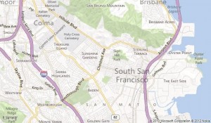 Map of South San Francisco