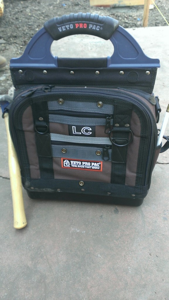 This what the tool bag looks like with hammer and plenty of other tools inside the bags Photo: Kris Peradotto