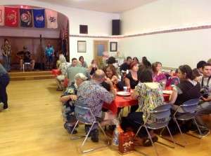 There was a full room with a steady flow of folks stopping in for dinner