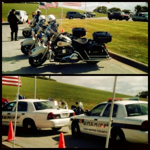 San Mateo Co Sheriff's Dept were on hand to honor and pay respect to PFC Joseph Steinberg at GGNC