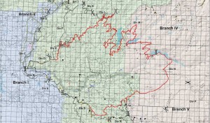 Active line map with staged and completed containment efforts for 8/28. By the Southern Area Incident Management Team.Total acres: 184,481 