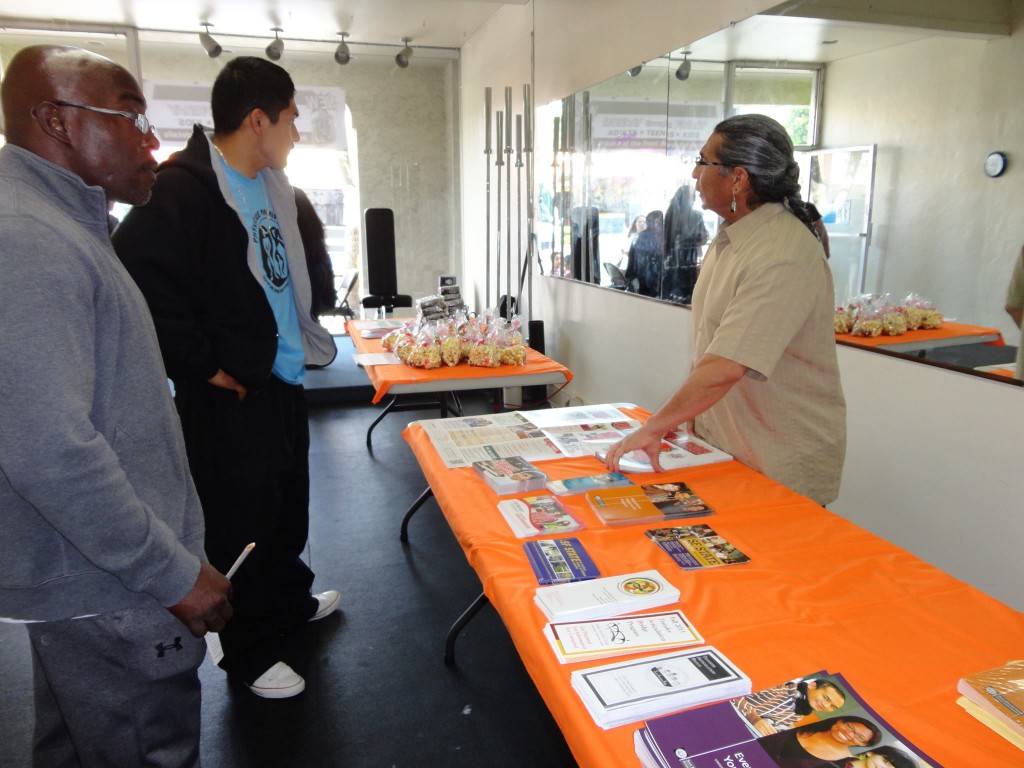 Booth set up at our Youth Talent event, by Mr. Paul Mendez of SF State to promote higher education. Photo: Physique Magnifique