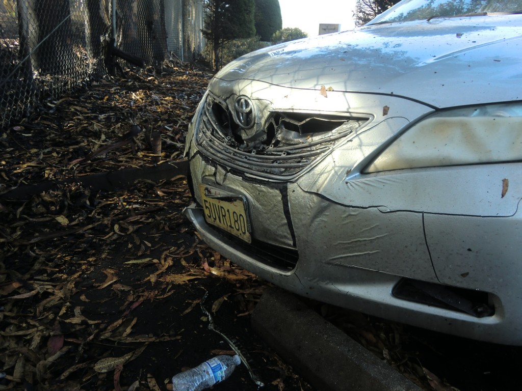 Undeterred by the fast moving fire earlier this month that damaged their car, South City residents Loretta & Chuck are back to working caring for our mountain