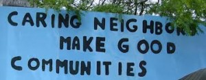 caring neighbors make good commuhities vertticairesponse