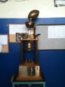 The Annual BELL GAME trophy 