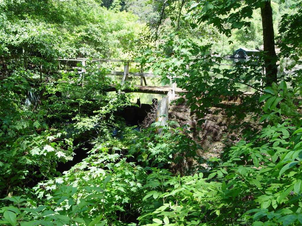 This is Stone Dam as it stands today in the San Francisco Watershed It was constructed in the 1870’s and stands approximately twenty five feet high.