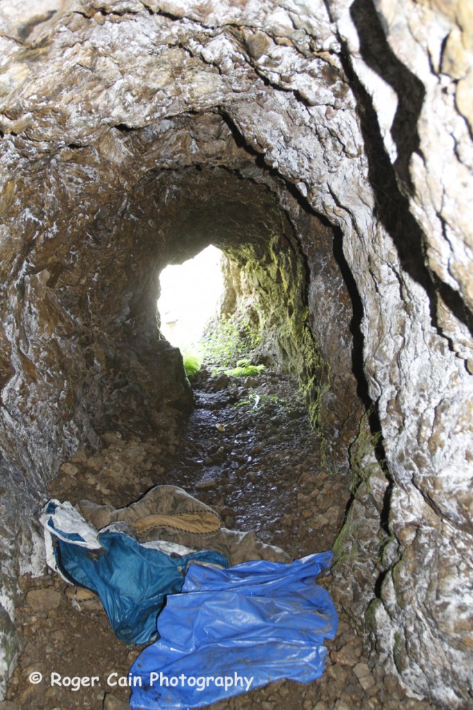 The cave measures 30' deep & about 6; tall.  Photo: ROGER CAIN