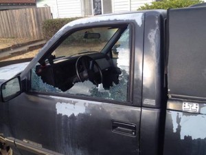 Jason Glines from West Winston Manor reports his truck was broken into Sunday  night