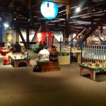 The huge play area for kids centers around interactive train activities & resting spots for parents Photo ESC