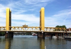 The Tower Bridge leads to the Raley Stadium Photo ESC