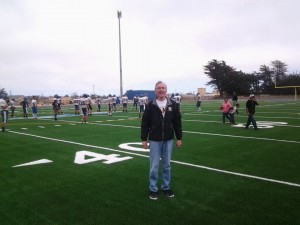 Rick at our High School new playing field