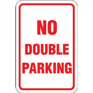 no double parking sign