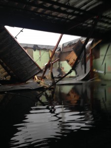 The roof on the building occupied by Bally's collapsed during last week's storm