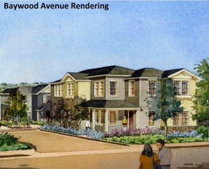 Baywood Avenue has been a cul-de-sac and is proposed to be opened to this new development