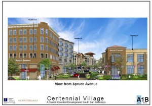 The Centennial Village will replace the Safeway Shopping Center on Spruce at El Camino 