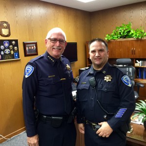 As Fairfield Chief of Police Walt Tibbet readies to retire SSF native Joe Allio steps up to his appointment as the new Chief of Police come March 2015 Photo; FPD