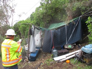 A homeless encampment in South San Francisco Photo courtesy of Thomas Carney Code & Safety Inspector SSFFD