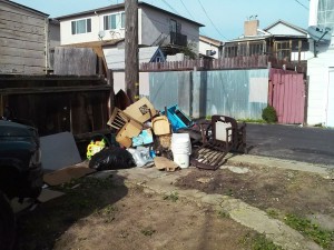 Neighbors behaving badly dump garbage on 7th Lane