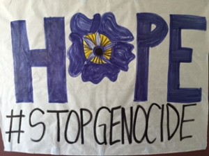 El Camino High School students created posters to bring awareness to genocide