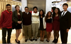 SIA Representatives at the Regional Competition (from left to right) Jordan Chang, Melinda McMonigle, Alexander Hernani, Daniel Gammad, Peony Lum, Tiana Valerio, Patricia Manubay, Jason Li