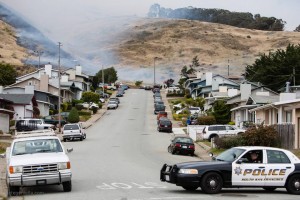 SSFPD closed surface streets in the area Photo; Pete Geniella