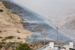 The fire was contained to an 11 acre area Photo: Pete Geniella