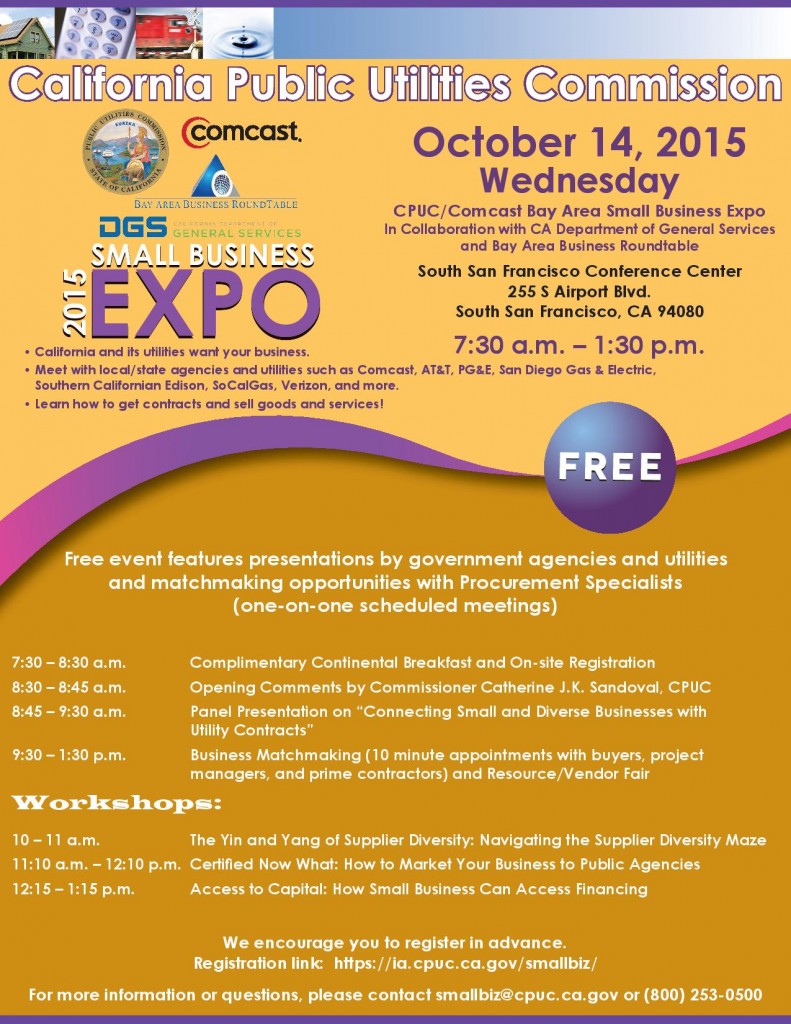 cpuc small business expo ssf event flyer 2015