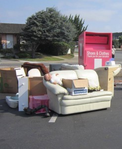 Collection bins have become illegal dumping grounds