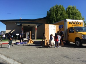 Students practice escaping a home fire safely through the SSFFD Learning Station