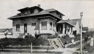 The original location of this home was the northwest corner of Grand and Spruce Avenues andwas built by Dr. Harry (aka Henry) Garriston Plymire as the region's medical center