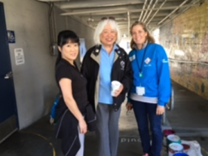 Cicely Hand with Councilmembers Liza Normandy & Karyl Matsumoto