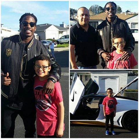 Melvin Gordon of the San Diego Chargers made a visit to West Winston Manor  Photo credit Roger Pena