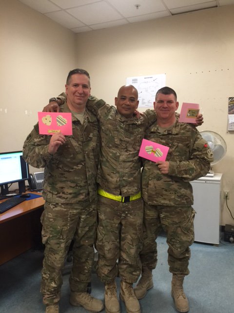 Thanks from @129RQW airmen to @EvrythingSoCty seniors & Sen. Hill for the valentines! Feeling love across the pond! 