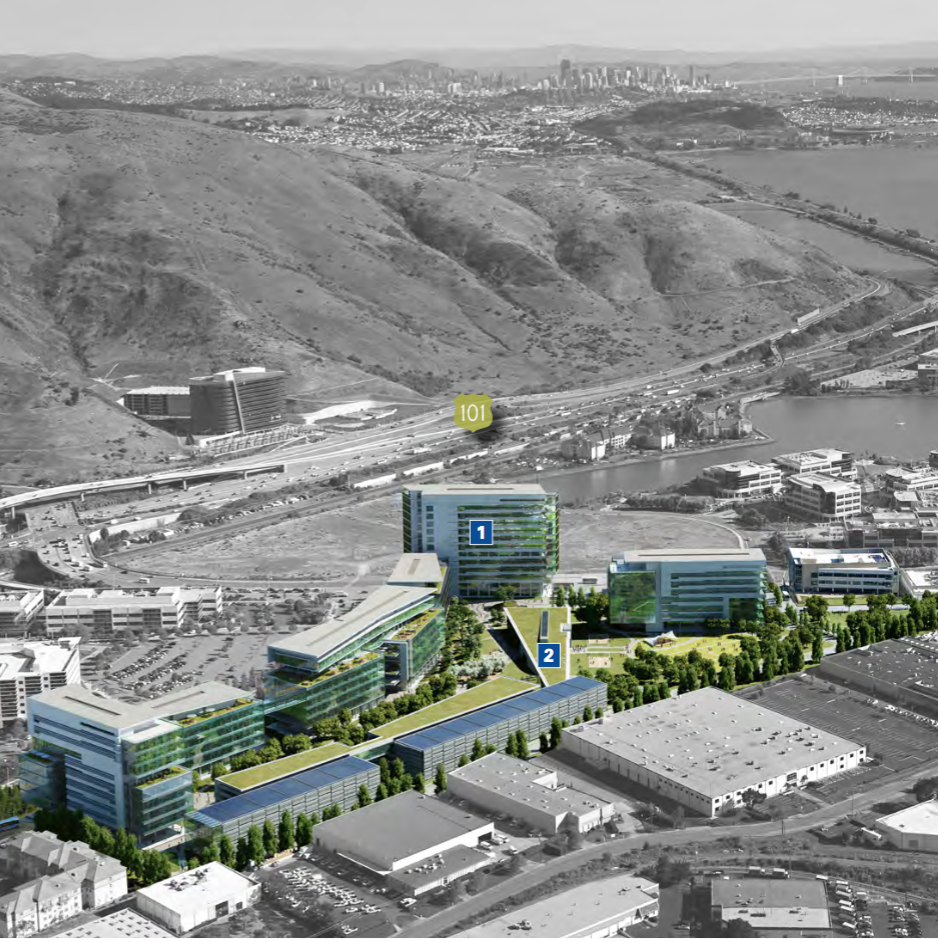 Location of proposed Gateway to the Pacific campus Rendering by BioMed Realty