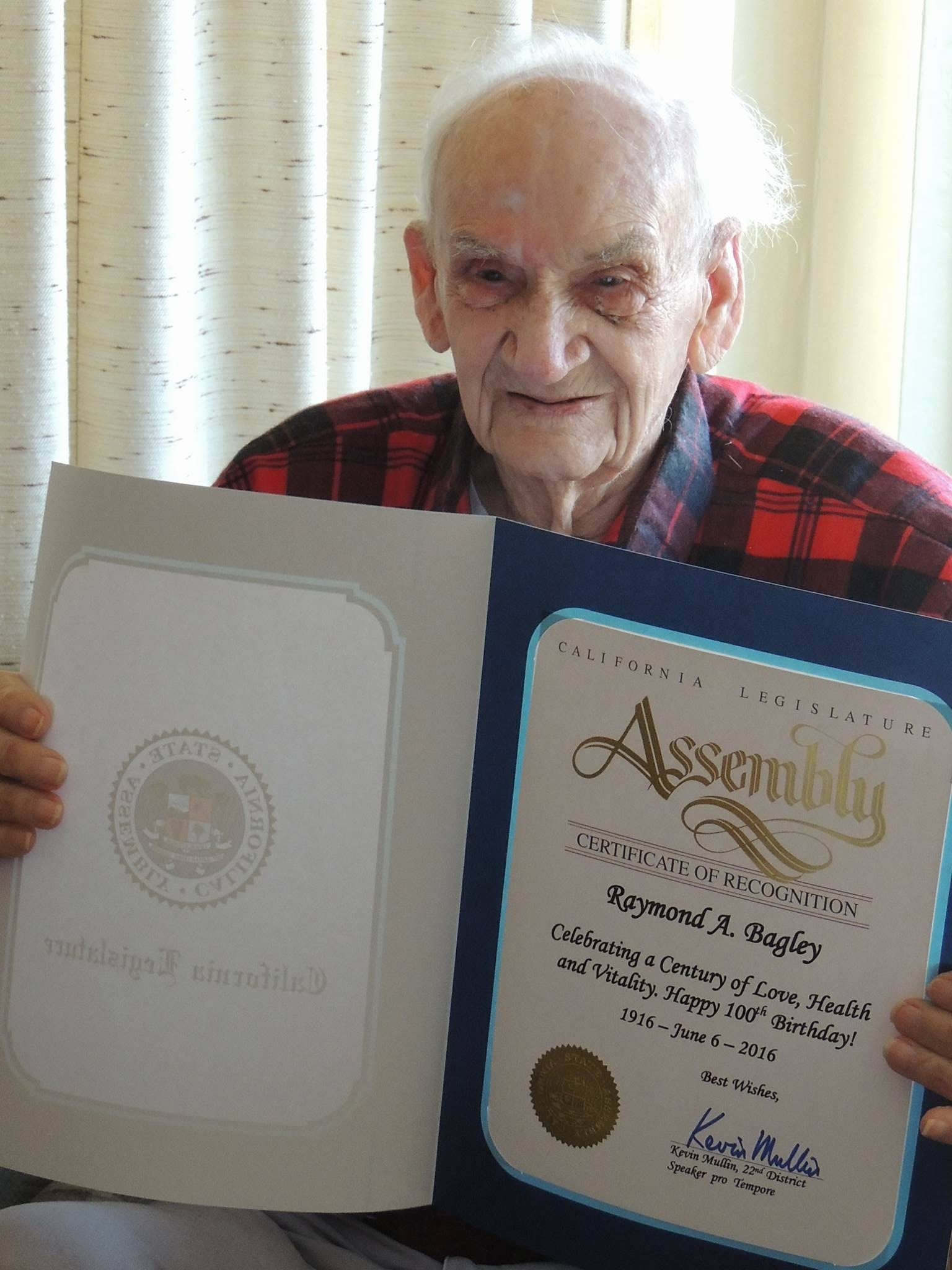 Ray and his family were so surprised to see the CA State Assembly's 