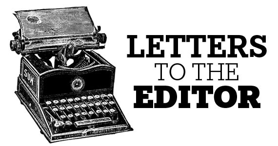 A typewriter and a text beside it, “Letters to the Editor”