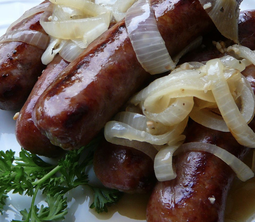 Grilled bratwurst