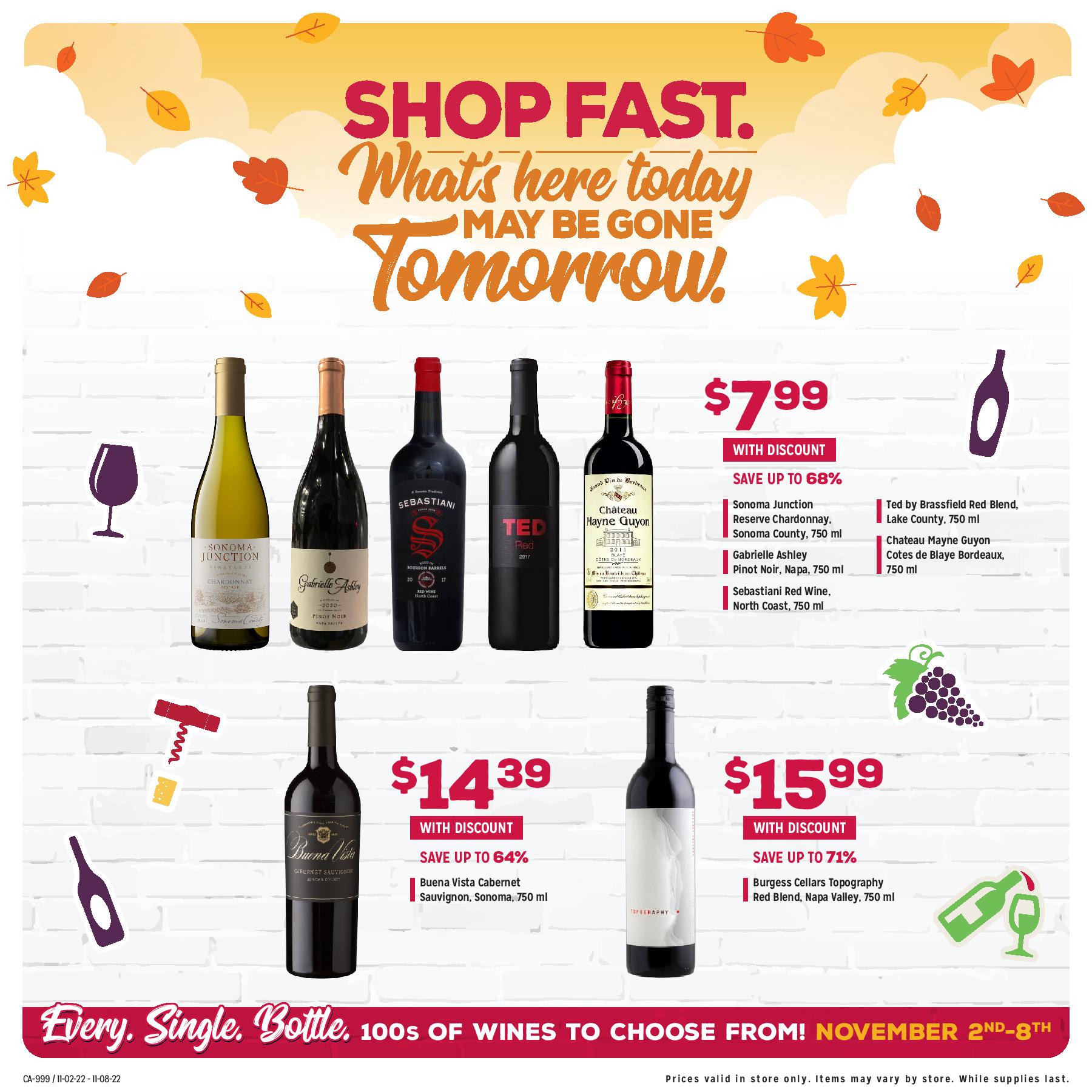 Grocery Outlet flyer, wine