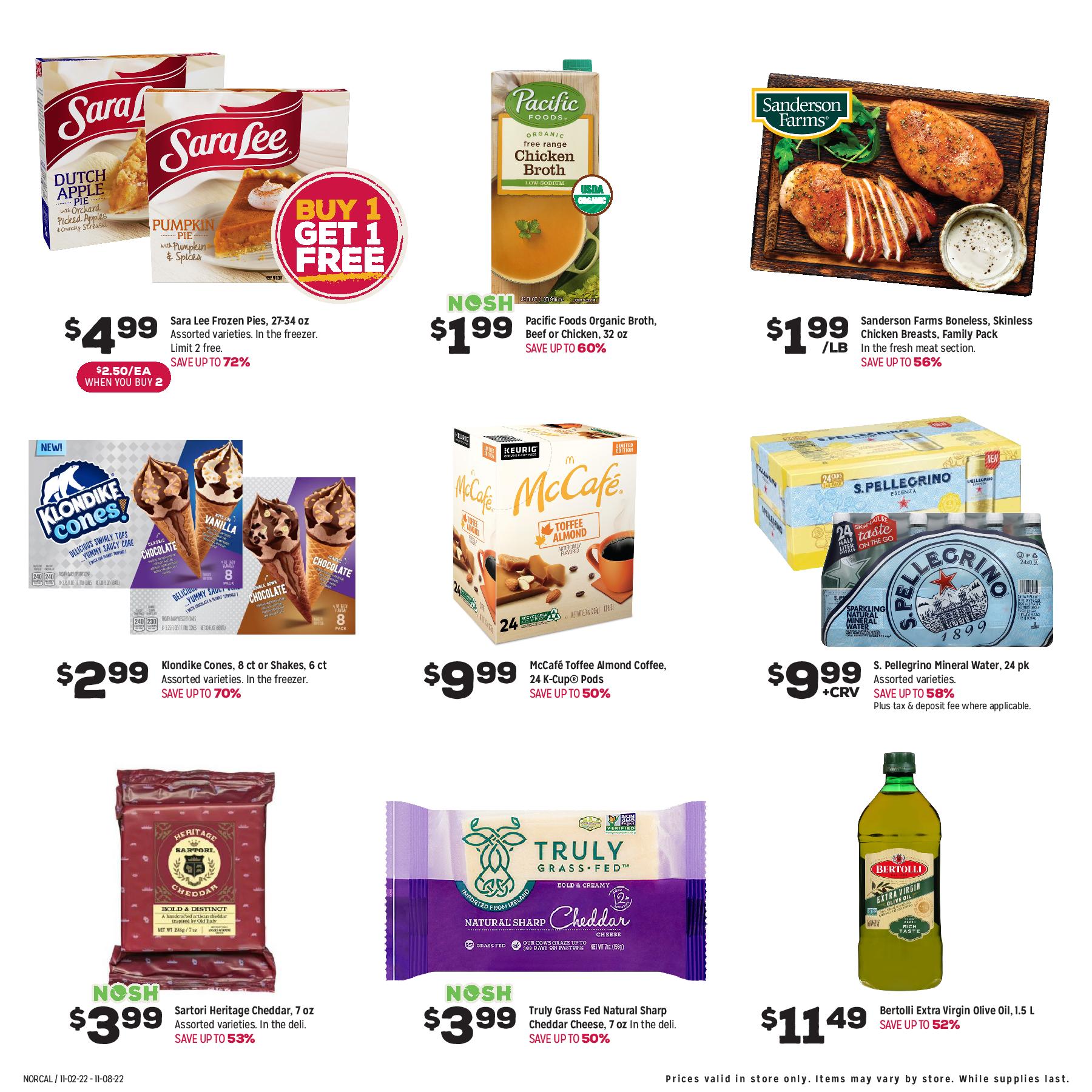 Grocery Outlet flyer, various products