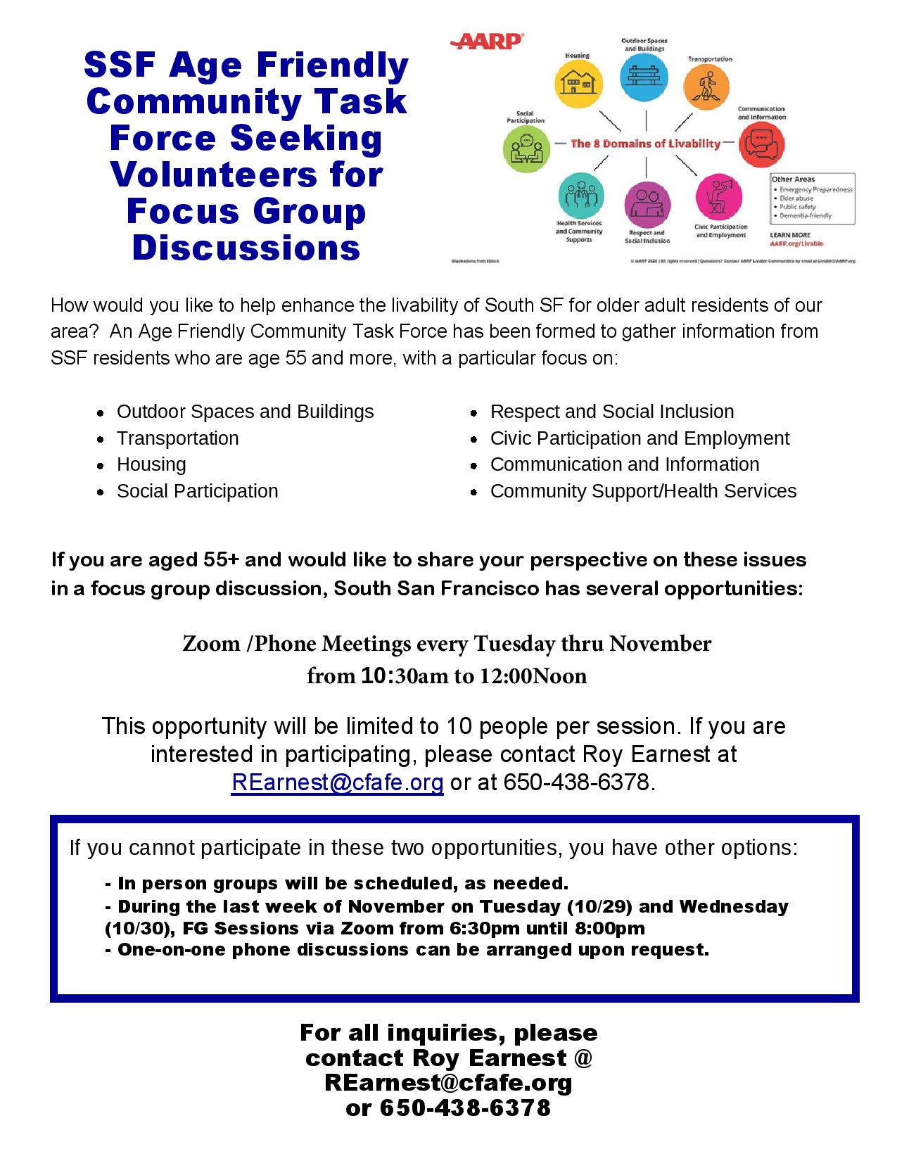 Volunteers for Focus Group Discussions flyers