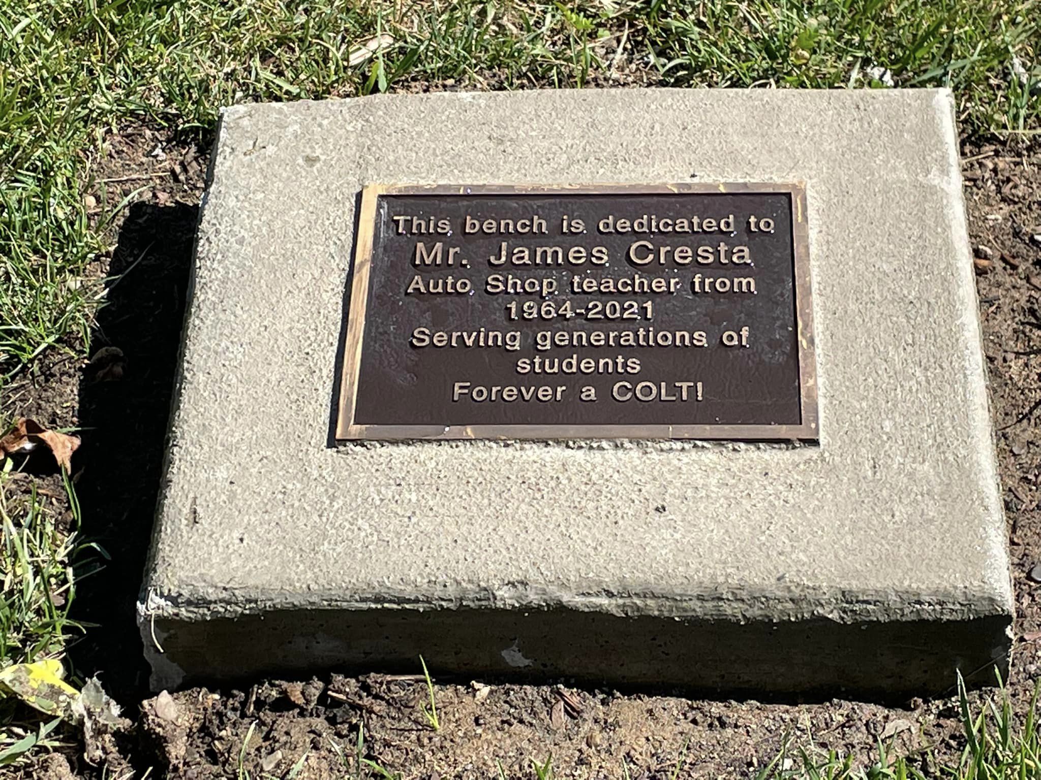 A plaque on the ground